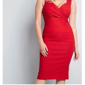 ModCloth lady love song dress in ruby red NWT